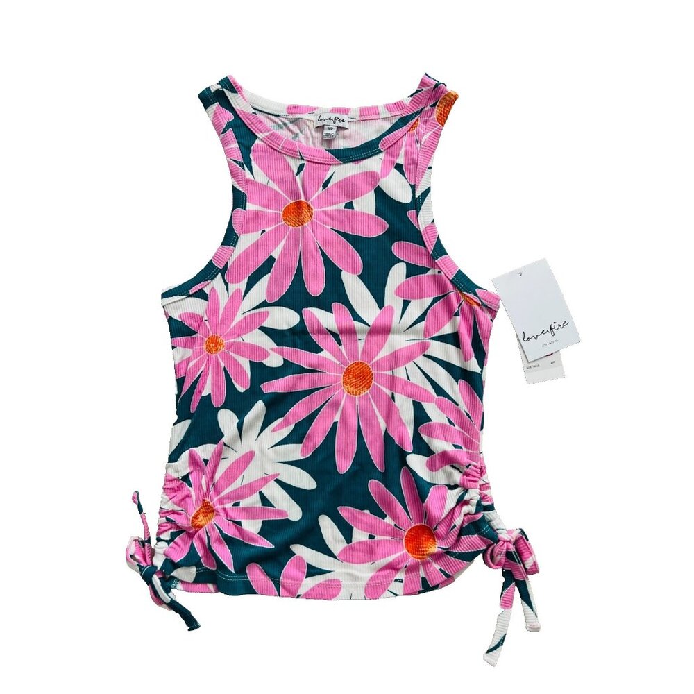 Love, Fire Los Angeles Rib Floral Tank ( S )